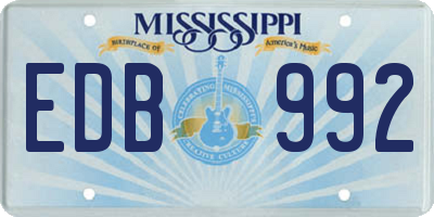 MS license plate EDB992