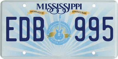 MS license plate EDB995