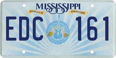 MS license plate EDC161