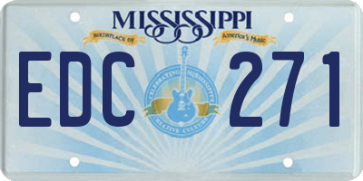 MS license plate EDC271