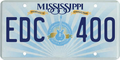 MS license plate EDC400