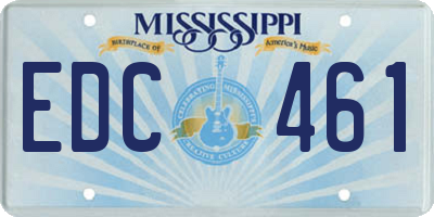 MS license plate EDC461