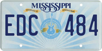 MS license plate EDC484
