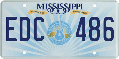 MS license plate EDC486