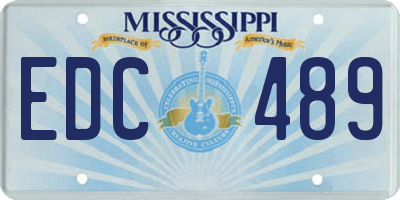 MS license plate EDC489