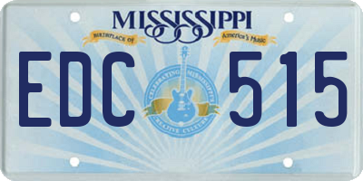 MS license plate EDC515