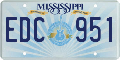 MS license plate EDC951