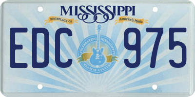 MS license plate EDC975