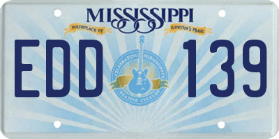 MS license plate EDD139