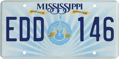 MS license plate EDD146