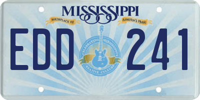 MS license plate EDD241