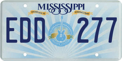 MS license plate EDD277
