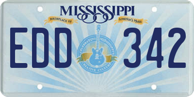 MS license plate EDD342