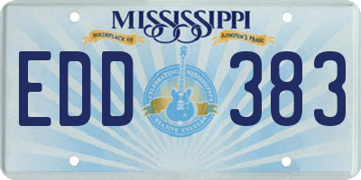 MS license plate EDD383