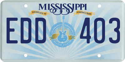 MS license plate EDD403