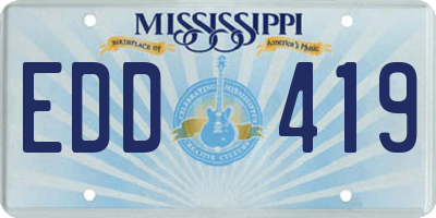 MS license plate EDD419