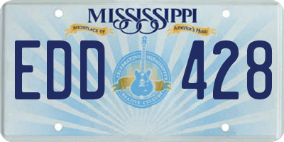 MS license plate EDD428
