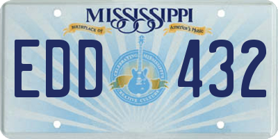 MS license plate EDD432