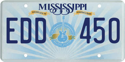 MS license plate EDD450
