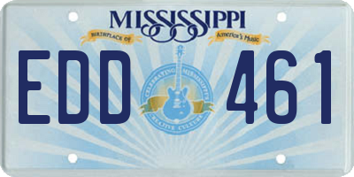 MS license plate EDD461