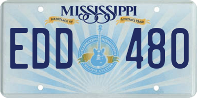 MS license plate EDD480