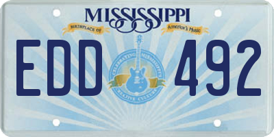 MS license plate EDD492