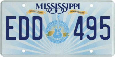 MS license plate EDD495