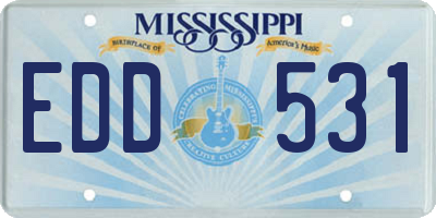 MS license plate EDD531
