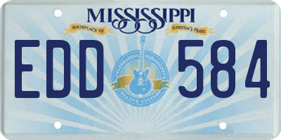 MS license plate EDD584