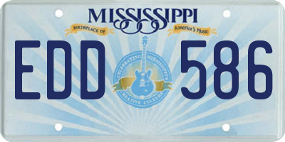 MS license plate EDD586