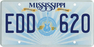 MS license plate EDD620