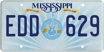 MS license plate EDD629