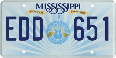 MS license plate EDD651