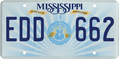 MS license plate EDD662