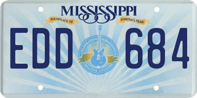 MS license plate EDD684