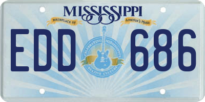 MS license plate EDD686