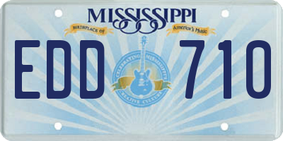 MS license plate EDD710