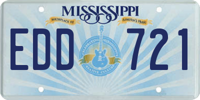 MS license plate EDD721