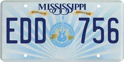 MS license plate EDD756