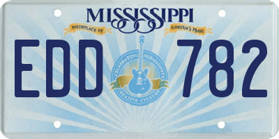 MS license plate EDD782
