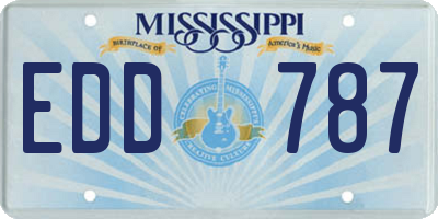 MS license plate EDD787