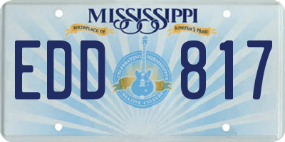 MS license plate EDD817