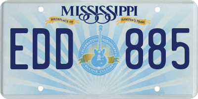 MS license plate EDD885