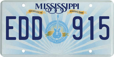 MS license plate EDD915