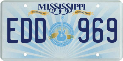 MS license plate EDD969