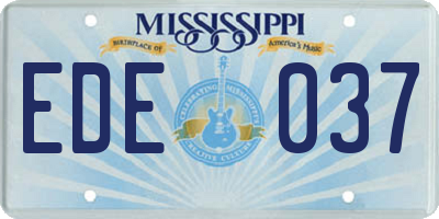 MS license plate EDE037