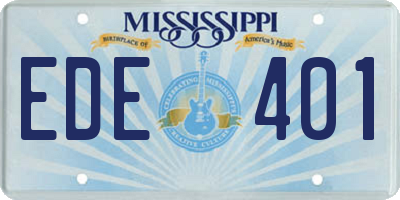 MS license plate EDE401