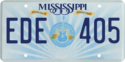 MS license plate EDE405