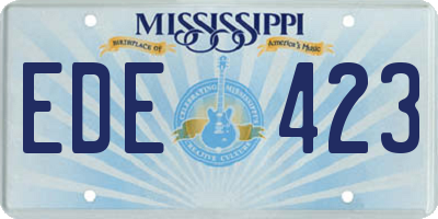 MS license plate EDE423