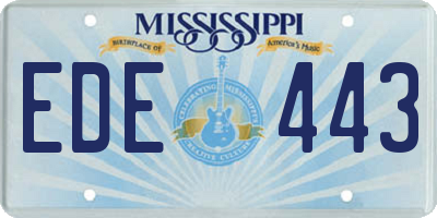 MS license plate EDE443